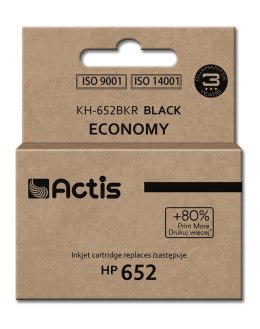 Tusz ACTIS KH-652BKR (zamiennik HP 652 F6V25AE; Standard; 15 ml; 650 stron, czarny)
