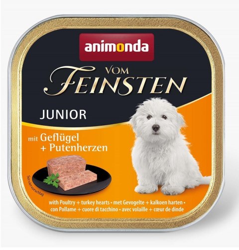 ANIMONDA Vom Feinsten Junior smak: drób i serca indyka 150g