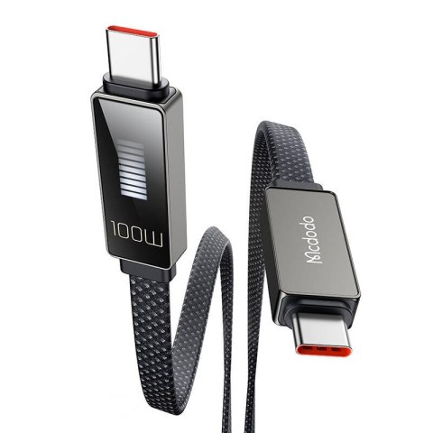 Mcdodo Kabel Mcdodo CA-4470 USB-C do USB-C z wyświetlaczem 100W 1.2m (czarny)