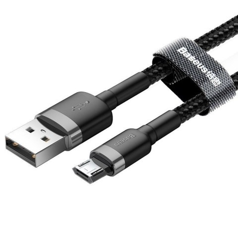 Baseus Kabel USB do Micro USB Baseus Cafule 2.4A 1m (szaro-czarny)