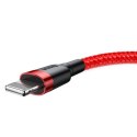 Baseus Kabel Lightning USB Baseus Cafule 2,4A 0.5m (czerwony)