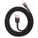 Baseus Kabel Lightning USB Baseus Cafule 2,4A 1m (czarno-czerwony)
