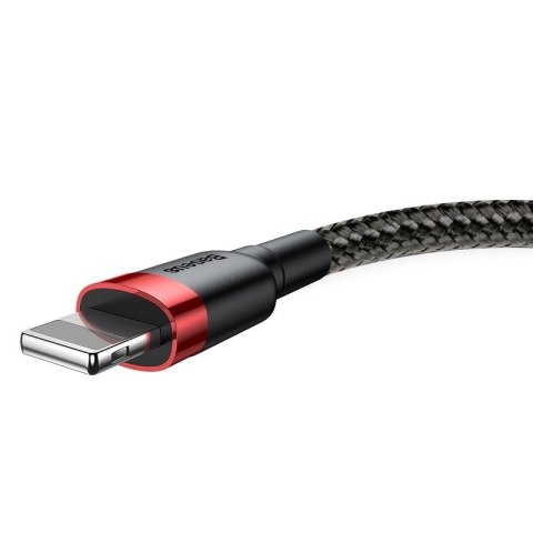 Baseus Kabel Lightning USB Baseus Cafule 2,4A 1m (czarno-czerwony)