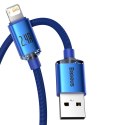 Baseus Kabel USB do Lightning Baseus Crystal Shine, 2.4A, 1.2m (niebieski)