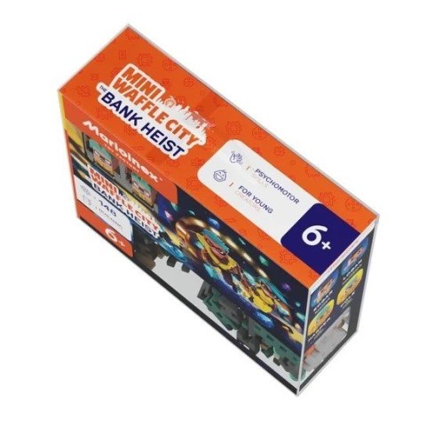 MARIOINEX Klocki Mini Waffle City Napad na bank, 148 elementów