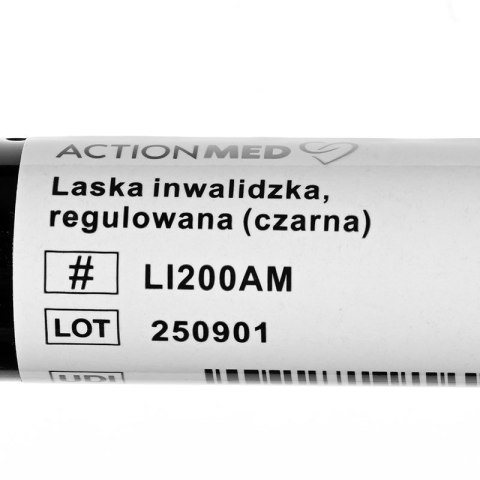 Laska inwalidzka, regulowana (czarna)