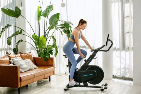 Rower stacjonarny, magnetyczny OVICX Q200X z ekranem dotykowym 15,6" TFT, WIFI bluetooth&app (WYPRZEDAŻ)