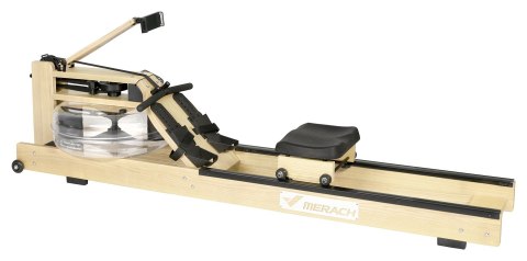 Wioślarz wodny drewniany MERACH MR-902/YS, bluetooth&app, naturalny kolor drewna (WYPRZEDAŻ)