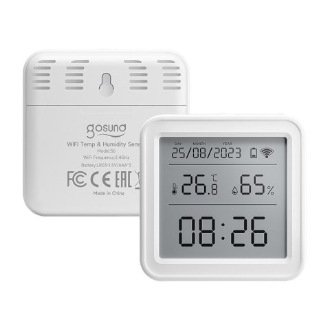 Gosund Inteligentny czujnik temperatury i wilgotności Zigbee Gosund ST17 LCD Tuya