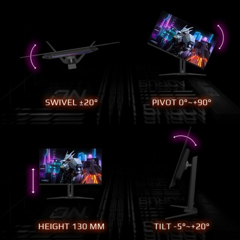 GIGABYTE AORUS FO32U EK monitor komputerowy 80 cm (31.5") 3840 x 2160 px 4K Ultra HD OLED Czarny