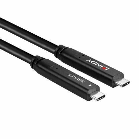 Hybrydowy kabel LINDY USB 3.2 Gen 1 i DP 1.4 Type-C o długości 8 m