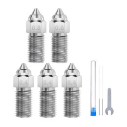 ELEGOO Zestaw dysz stalowych utwardzanych ELEGOO Neptune 4 / 4 Pro (0,4 mm x3, 0,6 mm x1, 0,8 mm x1)