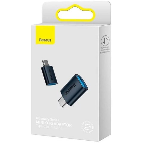 Adapter Baseus Ingenuity Series z USB-C do USB-A 10Gb/s - czarny
