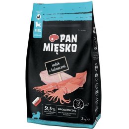 Pan Mięsko Karma sucha dla psa Indyk z kalmarami (szczeniak) chrupki M 3kg
