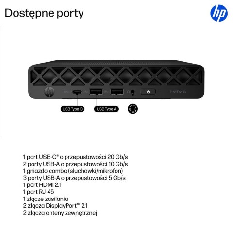 Komputer PC HP ProDesk 4 Mini G1i Ultra 5 235T/16GB/SSD512GB/Intel/11PR 3Y