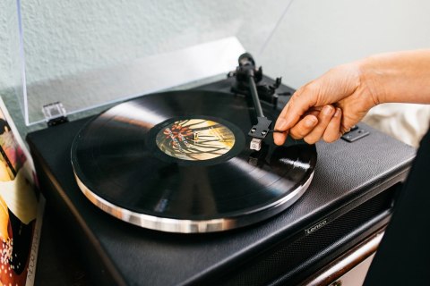 Lenco LS-430BK obrotowy talerz gramofonu Gramofon z napędem pasowym Czarny