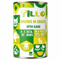 TILLO Kawałki w sosie z dziczyzną mokra karma dla psów 1250g