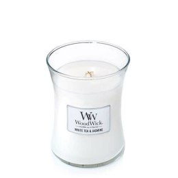 Świeca średnia WHITE TEA & JASMINE WOODWICK