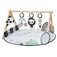 Kocyk Tiny Love Play z drewnianym trapezem Czarno-biały / od urodzenia