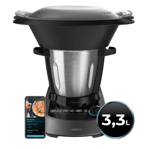 Cecotec 04341 robot kuchenny 1600 W 3,3 l Czarny, Stal nierdzewna Wbudowane wagi