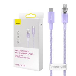 Baseus Kabel szybko ładujący Baseus USB-C do Lightning Explorer Series 1m, 20W (fioletowy)