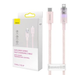 Baseus Kabel szybko ładujący Baseus USB-C do Lightning Explorer Series 1m, 20W (różowy)