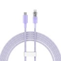 Baseus Kabel szybko ładujący Baseus USB-C do Lightning Explorer Series 2m, 20W (fioletowy)