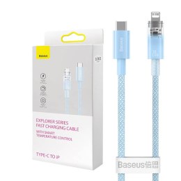 Baseus Kabel szybko ładujący Baseus USB-C do Lightning Explorer Series 2m, 20W (niebieski)