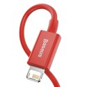 Baseus Kabel USB do Lightning Baseus Superior Series, 2.4A, 1m (czerwony)