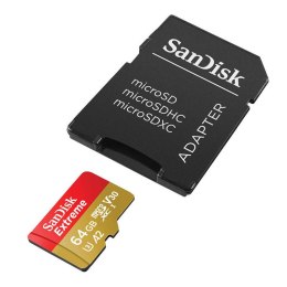 SanDisk Karta pamięci SANDISK EXTREME microSDXC 64 GB 170/80 MB/s UHS-I U3 ActionCam (SDSQXAH-064G-GN6AA)