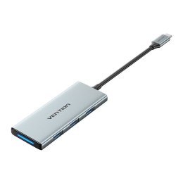 Vention Hub USB-C do HDMI, 3x USB 3.0, SD, TF, PD Vention TOPHB 0,15m Szary